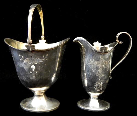 Appraisal: STERLING C Ford Tupper partial tea service two pieces tall