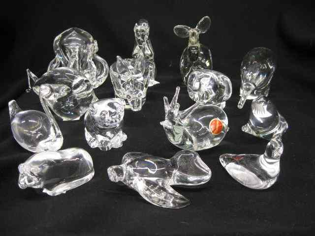 Appraisal: Lot of Crystal Animal Figurines some signed tallest is ''