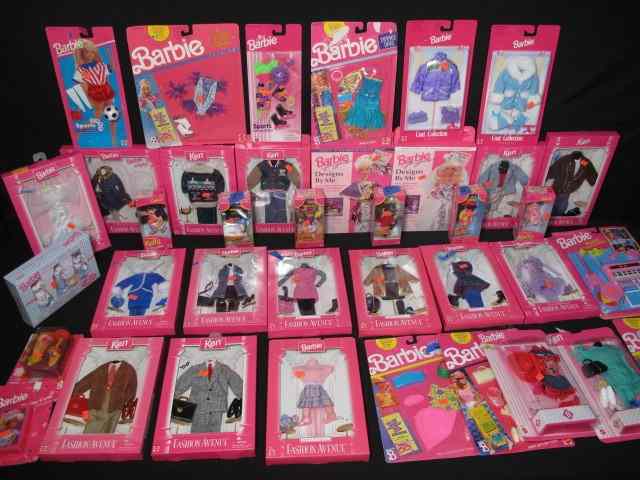 Appraisal: Large lot of assorted Barbie doll clothes accessories and little