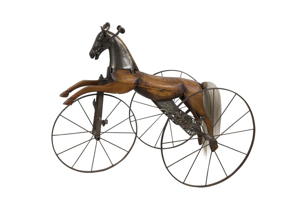 Appraisal: FRENCH HORSE-FORM VELOCIPEDEProvenance The Estate of Judith Sterling Morse Plunkett