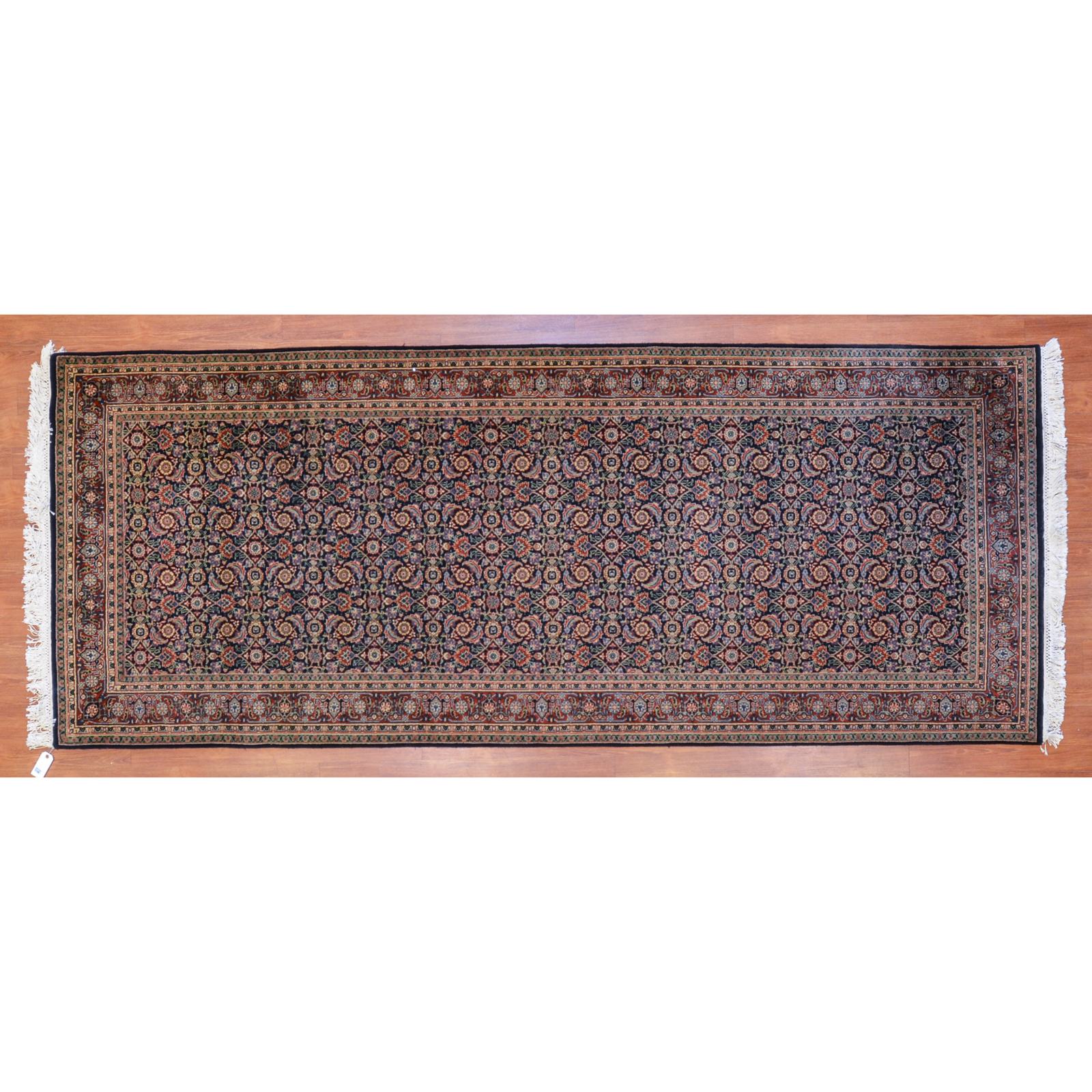 Appraisal: INDO BIJAR RUNNER INDIA X Modern hand-knotted wool pile