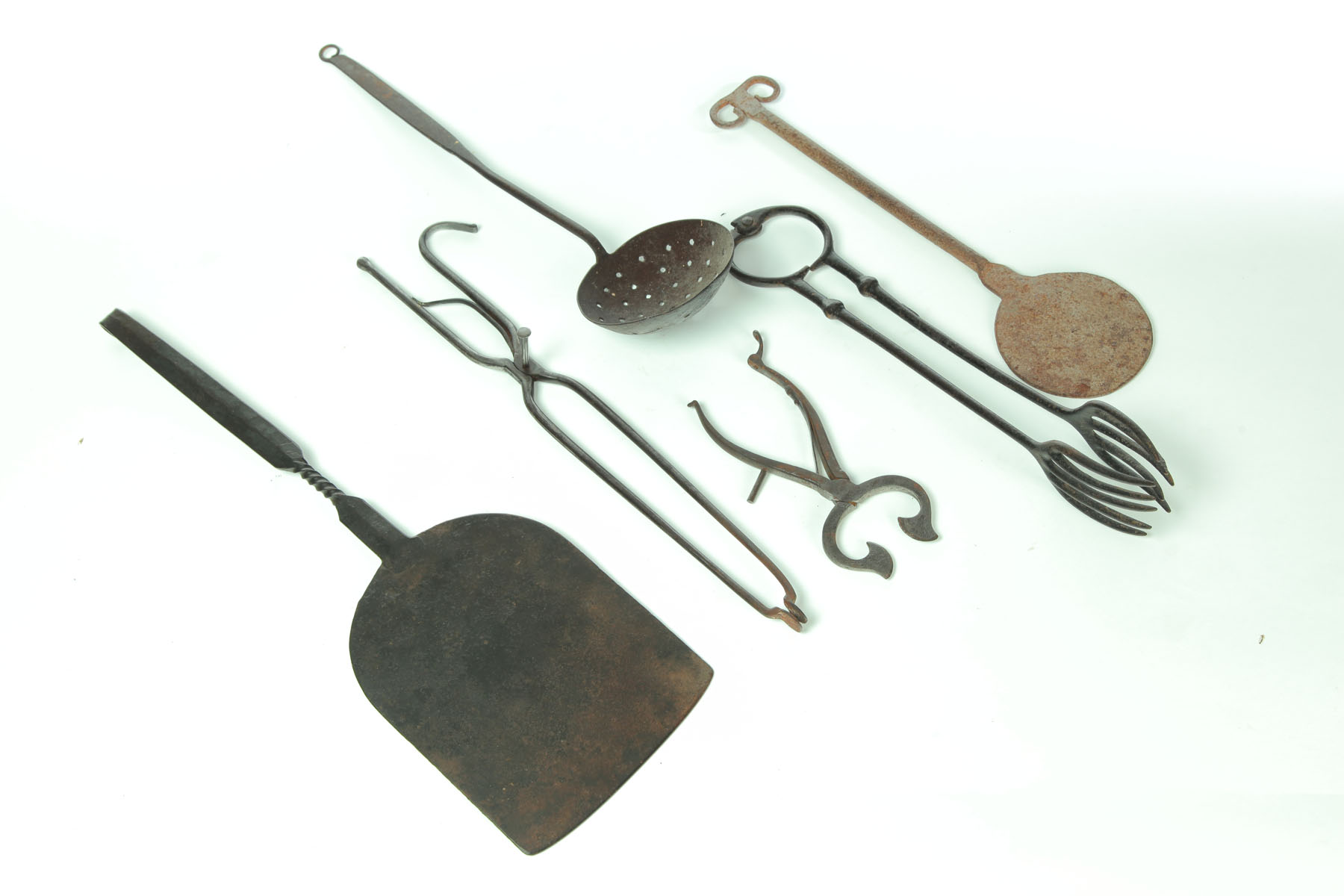 Appraisal: GROUP OF UTENSILS AND TOOLS American th- th century iron