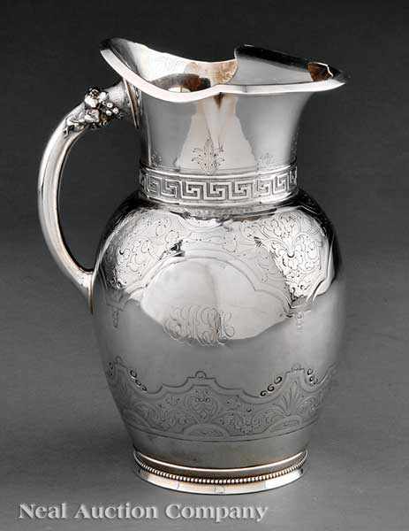 Appraisal: An Antique Gorham Silverplate Water Pitcher - Gorham trademark below