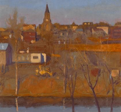 Appraisal: BO BARTLETT american b VIEW OF CONSHOHOCKEN Oil on panel