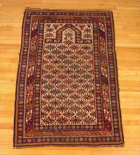 Appraisal: SHIRVAN PRAYER RUG Approx ' '' x ' ''CONDITION Note