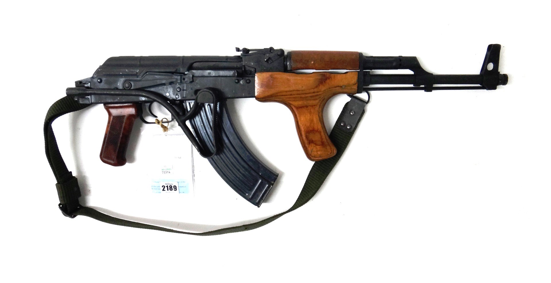 Appraisal: A mm Romanian AK assault rifle with a side folding