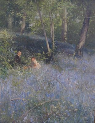 Appraisal: John Bates Noel th Century Bluebells Signed dated - also