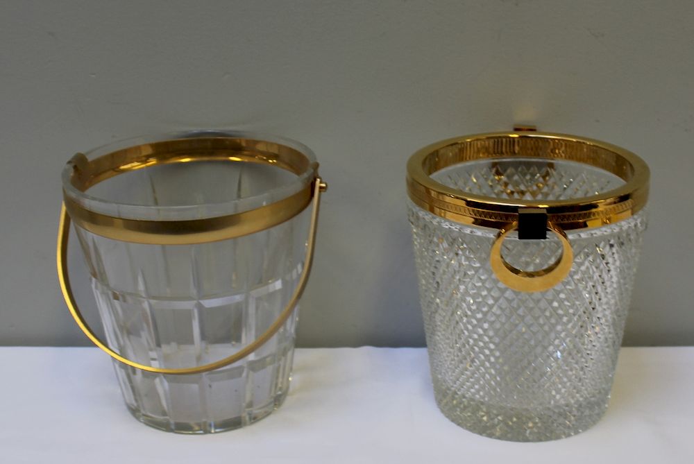 Appraisal: SEVRES CHRISTOFLE Gilt Metal Mounted both signed and from a