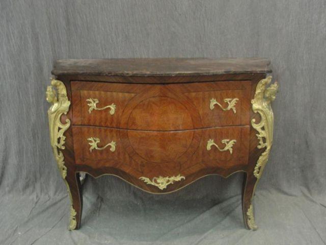 Appraisal: Louis XV Style Gilt Bronze Mounted Bombe Commode From an