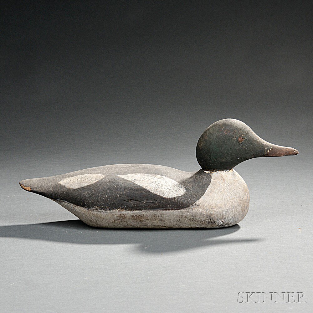 Appraisal: Carved and Painted Common Merganser Decoy early th century with