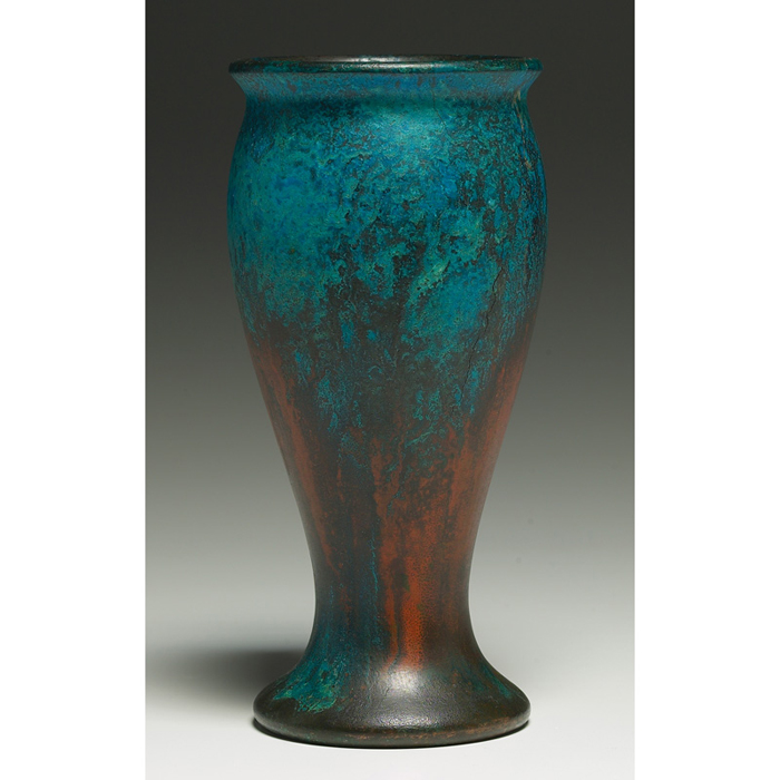 Appraisal: Clewell vase copper clad tapered and waisted form with a