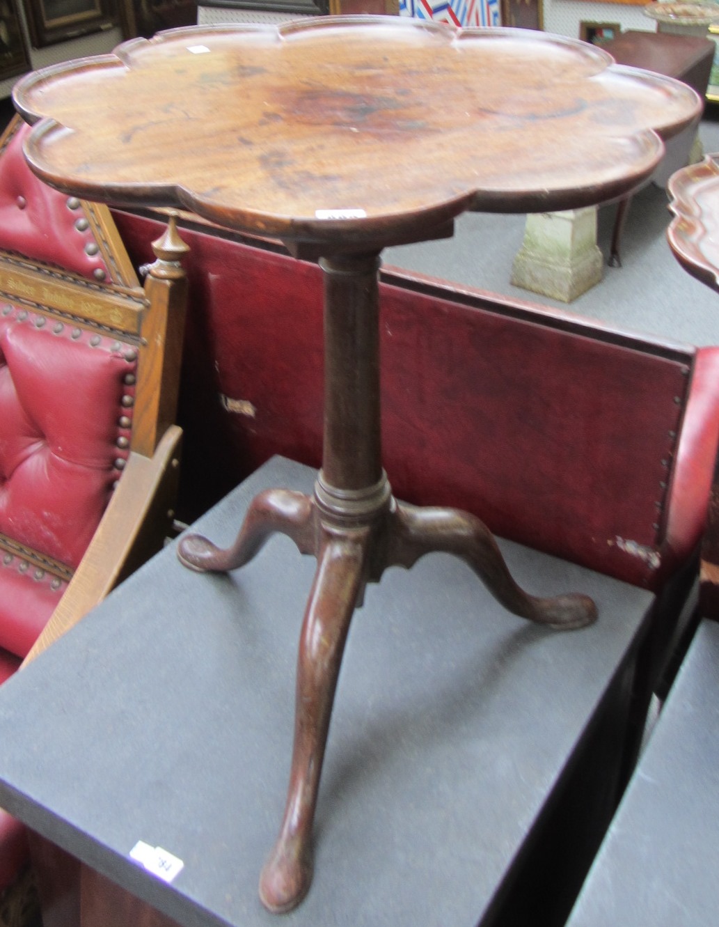 Appraisal: A mid th century mahogany supper table the shaped snap