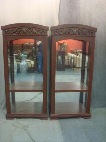 Appraisal: Pair of Tall Display Cabinets From a Greenwich CT home