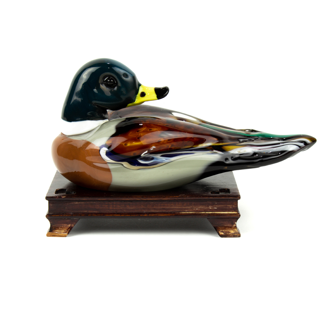 Appraisal: A FINE VENINI MURANO GLASS STUDY OF A MALLARD DUCK