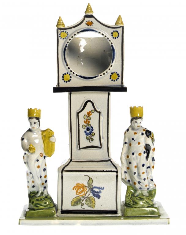 Appraisal: A PEARLWARE WATCH-STAND YORKSHIRE OR THE NORTH EAST in the