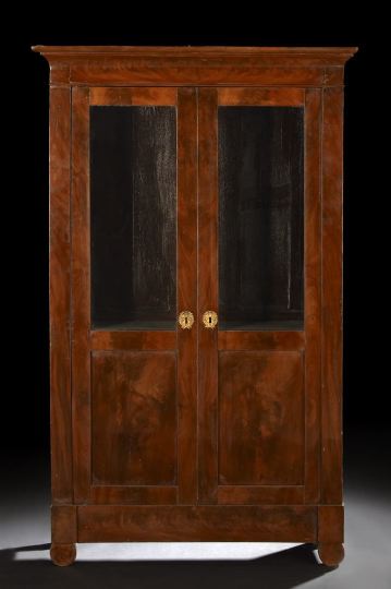 Appraisal: Louis-Philippe Cuban Mahogany Bookcase second quarter th century the molded