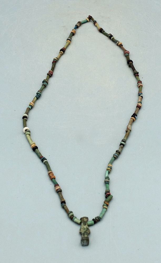 Appraisal: Egyptian Faience Bead Necklace ca - BC A lovely Egyptian