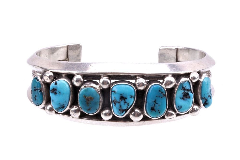 Appraisal: Navajo Sterling Silver Sleeping Beauty Cuff Included in this lot