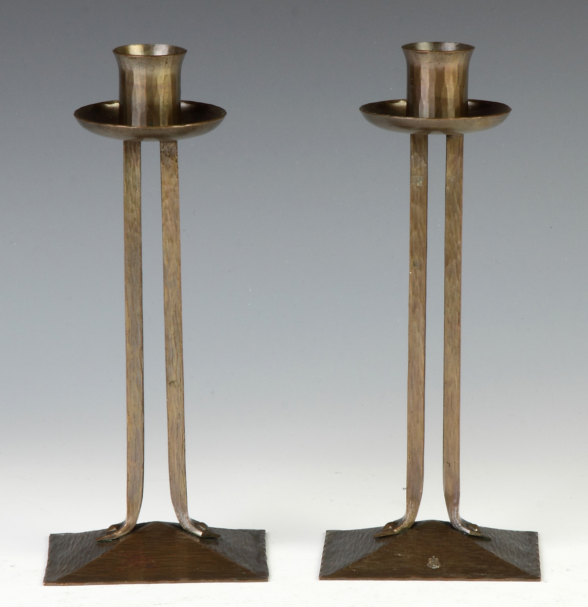 Appraisal: Roycroft Carl Kipp Design Hammered Copper Candlesticks