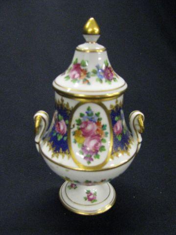 Appraisal: Beehive Porcelain Covered Urn fine floral gold design