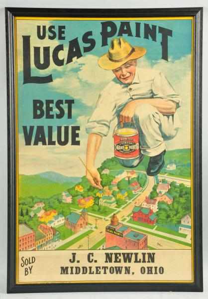 Appraisal: Paper Lucas Paint Poster Description Circa Great color and graphics