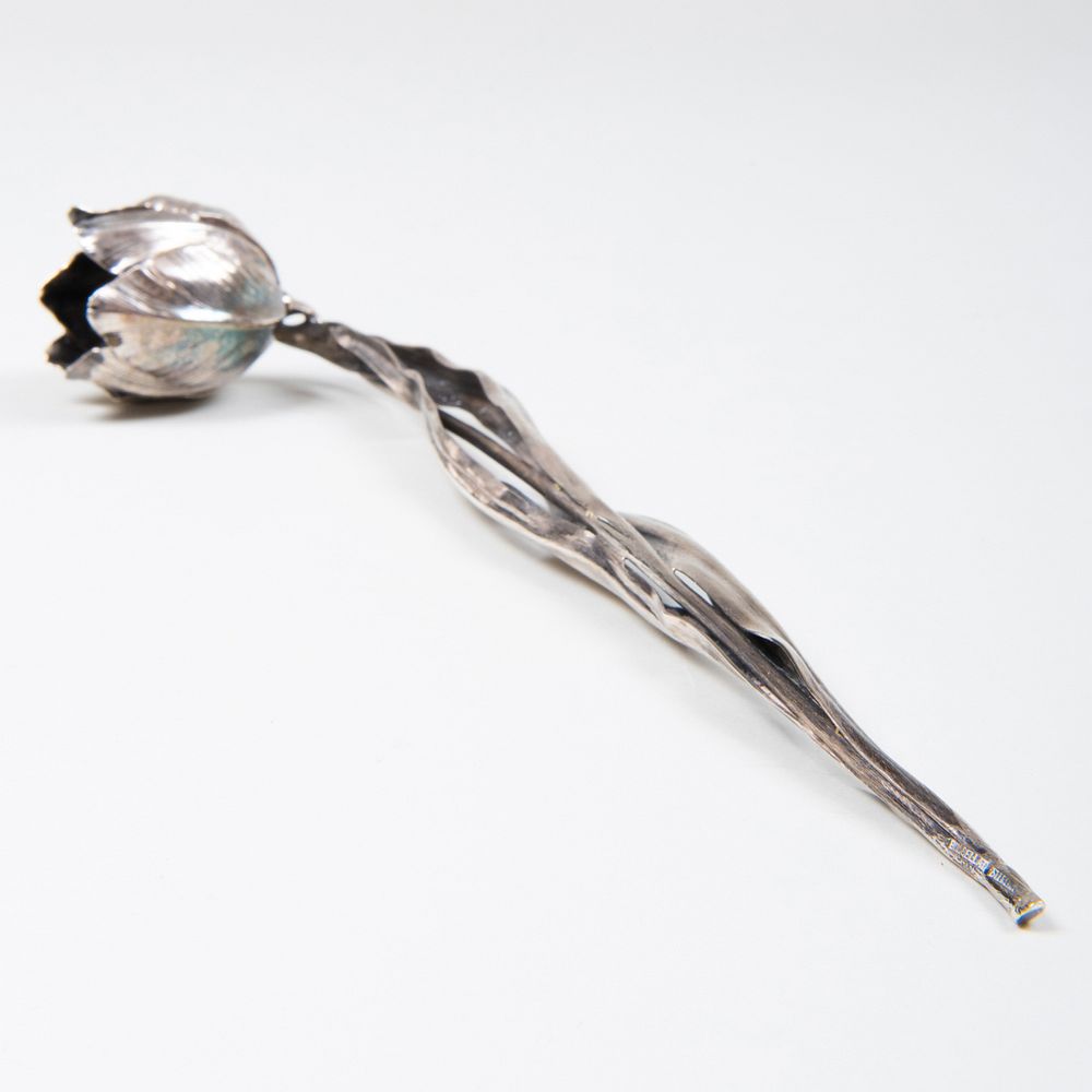 Appraisal: Buccelatti Silver Tulip Form Candle Snuffer Marked 'Sterling' in long