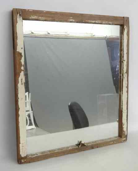 Appraisal: Window mirror ''x '' Provenance Myron Goldfinger Collection