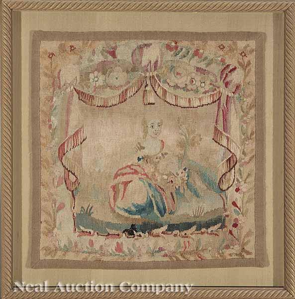 Appraisal: A Group of Three French Aubusson Tapestry Panels th c