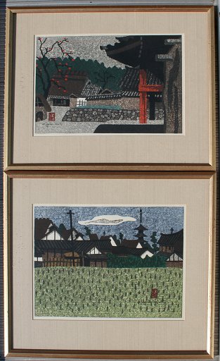 Appraisal: SAITO Kiyoshi Japan - Pair Japanese Woodblock Print Landscapes ''