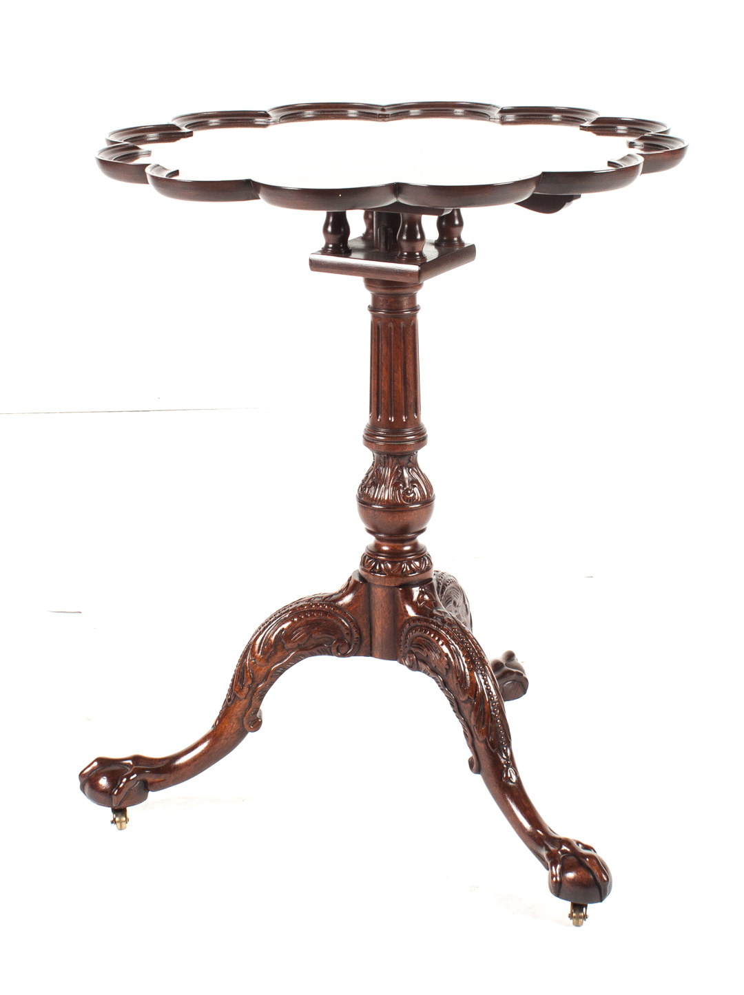 Appraisal: Baker George III style mahogany tilt-top tea table from the