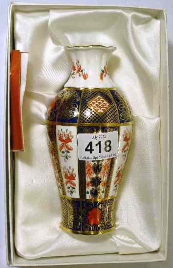 Appraisal: Royal Crown Derby Old Imari Vase height cm Boxed