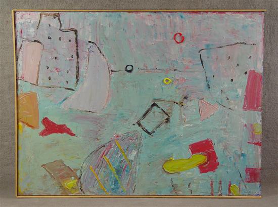 Appraisal: Ted Turner American - Oil on canvas Abstract marine scene