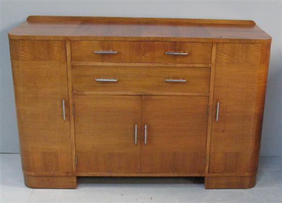 Appraisal: Heal's Art Deco walnut sideboard with slightly raised back rounded