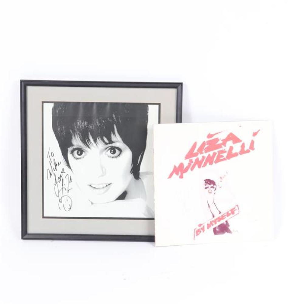 Appraisal: TWO SIGNED LIZA MINNELLI AUTOGRAPHS 'BY MYSELF' PROGRAM SIGNED LOWER