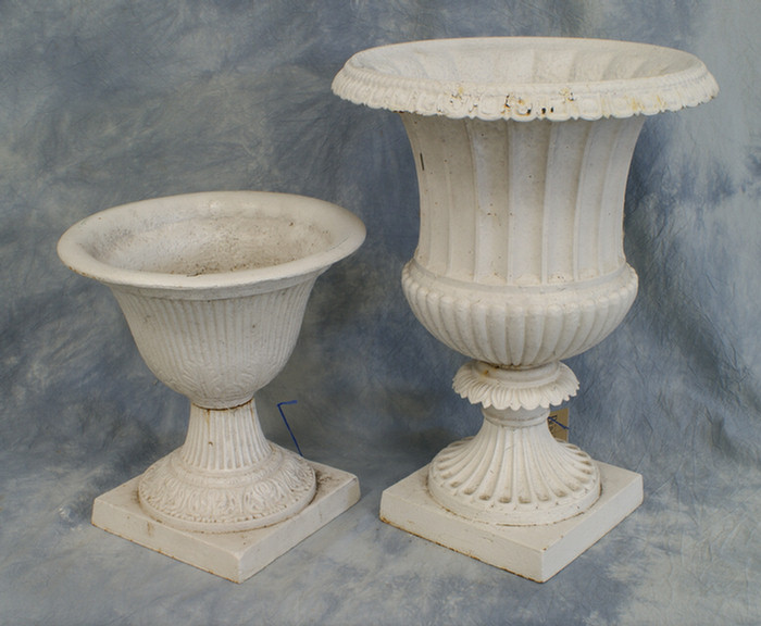 Appraisal: cast iron planters measures h x dia th c other