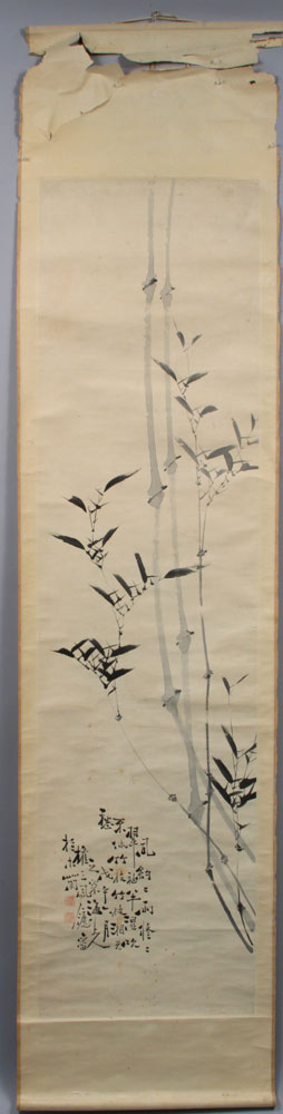 Appraisal: - Chinese rice paper scroll painting Old Chinese rice paper