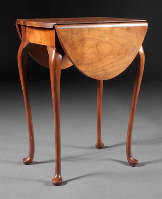 Appraisal: Queen Anne style mahogany diminutive drop leaf side table with