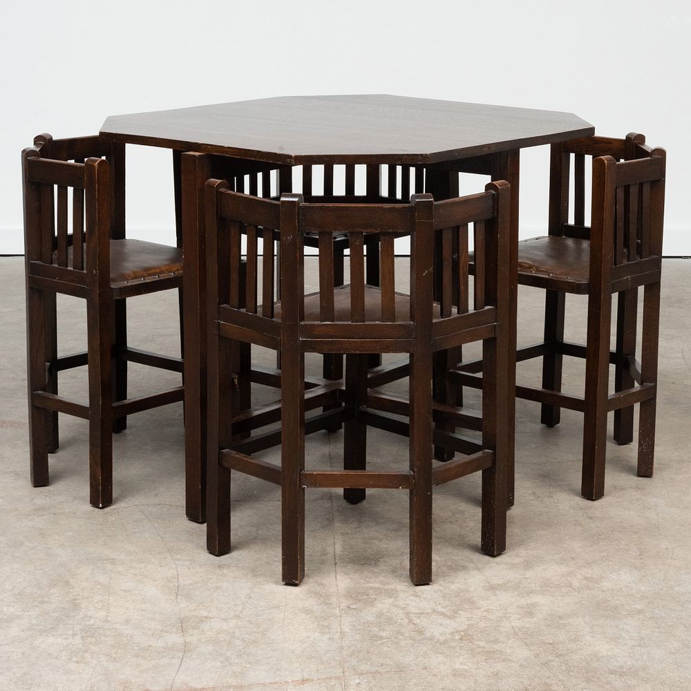 Appraisal: Ltd Heal and Son Oak Table and Four Chairs The