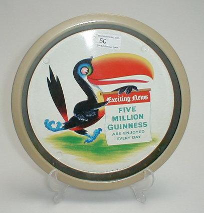 Appraisal: A Guinness Toucan tin tray