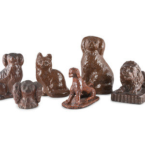 Appraisal: A Group of Sewer Tile and Redware Animal Figures th