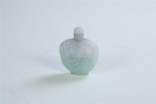 Appraisal: SNUFF BOTTLE Asian th century lavender jade Small snuff with