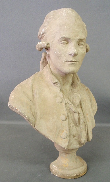 Appraisal: - Plaster bust of Thomas Jefferson probably after Houdin As