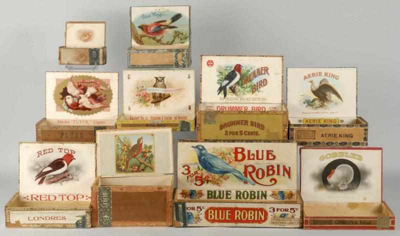 Appraisal: Group Lot of Cigar Boxes Description Nice original labels many