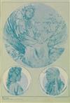 Appraisal: ALPHONSE MUCHA - FIGURES D CORATIFS Group of plates Each