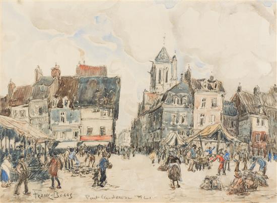 Appraisal: Sale Lot Frank Boggs American - Pont-Audemar-La-Place watercolor on paper