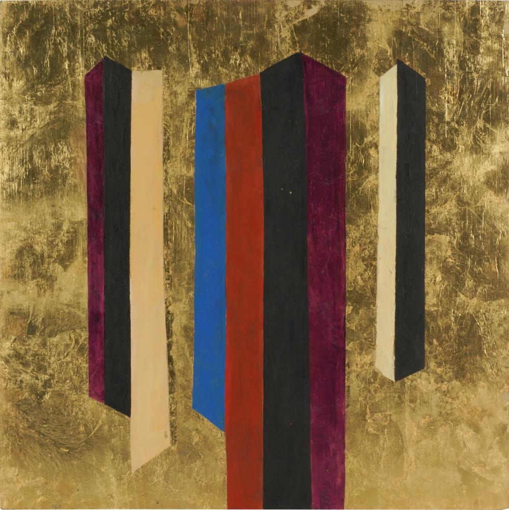 Appraisal: AFTER MATHIAS GOERITZ ABSTRACToil and gold leaf on board unsigned