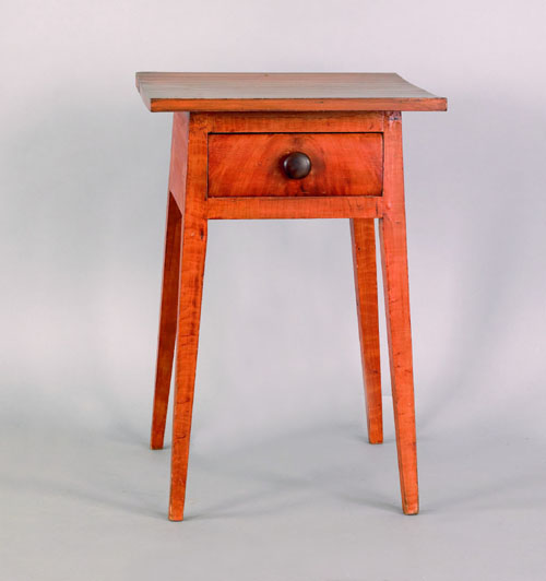 Appraisal: New England painted one drawer stand ca with square tapering