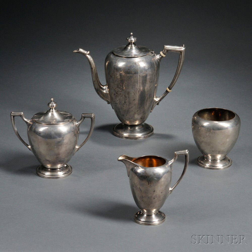 Appraisal: Four-piece Reed Barton Sterling Silver Tea Service Taunton Massachusetts a