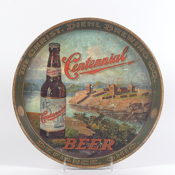 Appraisal: Centennial Beer Pre-Prohibition Serving TrayReference n aBrewery Christ Diehl Brewing