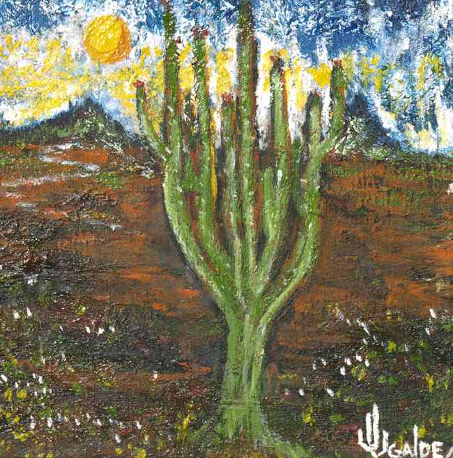 Appraisal: UGALDE Juan Mexico - ''Saquaros'' OIL Masonite '' x ''